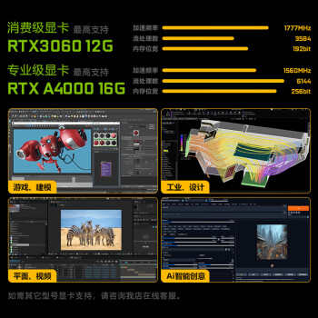 联想（ThinkStation）K/K-C2商用3D图形设计视频剪辑渲染工作站台式主机 I9-13900 16G 256G+1T 定制