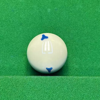 LIVEX中式美式黑8台球子水晶母球散球大号桌球台球用品6点蓝梅花57.2mm