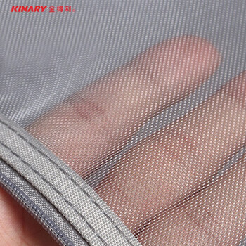 金得利2个装A5尼龙网纱拉链袋简约透明文件袋资料袋学生考试用笔袋文具收纳袋黑色FB8810