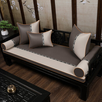 皮沙发坐垫科技布高档沙发垫轻奢红木沙发客厅科技布海绵乳胶中式 f1