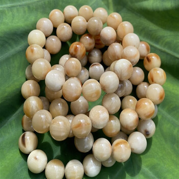 元良白水牛角佛珠牦牛角手串牛骨念珠民族风女款手链菩提饰品 白水牛