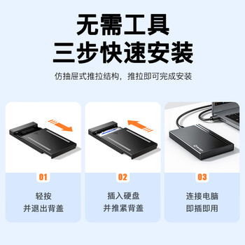 迷虎USB3.0移动硬盘盒 2.5英寸外置硬盘壳子 SATA串口机械固态SSD硬盘盒子外接笔记本台式机电脑  Z2