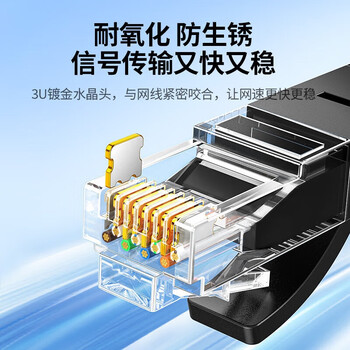 绿联(UGREEN) 六类网线 千兆高速5g宽带网络连接线2米 黑20160