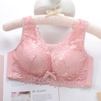 美背心式文胸聚拢大胸显小胸罩钜惠21年名品衣梅梅sn5627粉色1件4295c