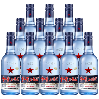 红星（RED STAR）【酒厂直发】北京红星二锅头43度蓝瓶250ml 12瓶清香型白酒 43度 250mL 12瓶