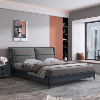 床头靠软包框架极简轻奢床小户型主卧意式床15米单床颜色备注客服1800