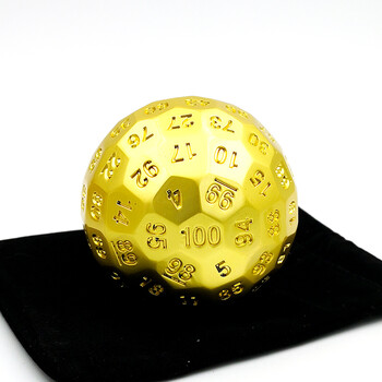 泰瑞格泰瑞格骰子金属 跑团数字1至100面60面克苏鲁桌游色子周边多面