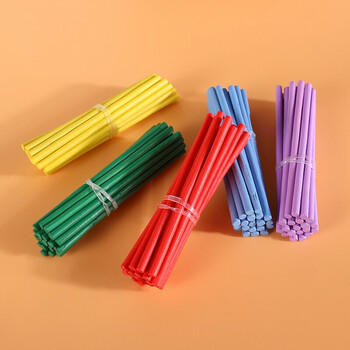 棒小学生数学棒木制竹木棒幼儿园算数小棒学具 彩色:一包(约100根)