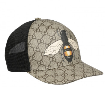 【现货】gucci 古驰帽子 经典蜜蜂印花人造帆布时尚棒球帽 小蜜蜂