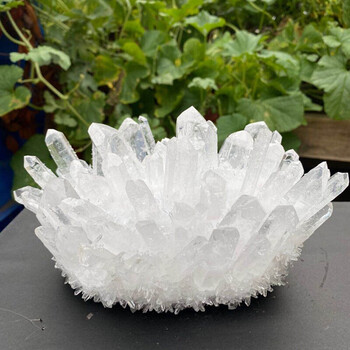 关辰天然白水晶簇原石摆件白水晶原矿水晶簇消磁石家居奇石摆件38
