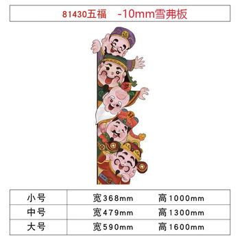 五福临门门贴门口贴画贴纸自粘画五福财神门贴卡通墙贴门牌挂画图 款七 10mm雪弗板 小号【图片 价格 品牌 报价】-京东