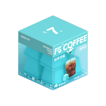 F5速溶黑咖啡浓缩 香草风味 鲜萃咖啡液 13g*7颗/盒