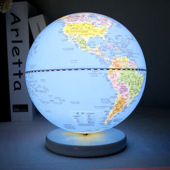 FUNGLOBE地球仪朋宸20cm中号儿童AR学习用音乐铃八音盒充电粉蓝色发光小夜灯益智启蒙小学生触控亮灯居家摆件