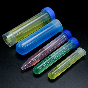 海斯迪克 HK-148 塑料离心管 带刻度EP管种子瓶 尖底/圆底离心管 10ML连盖（200个）