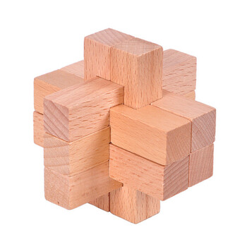 适用于类类榉木质玩具儿童积木孔明锁套装锁全套圆球 九根(7.5*7.5*7.