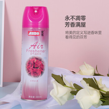爱博空气清新剂玫瑰花香480ml 除臭喷雾室内除异味除味厕所除臭香薰