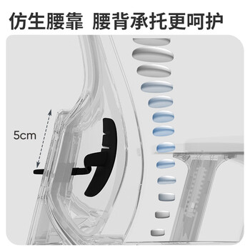 得力（deli）CDMV02 翻背设计电脑椅办公椅 升降扶手居家椅 三档锁定 白框灰网