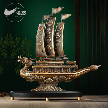 工艺品高档精品铜雕艺术品开业礼物乔迁之喜家居客厅玄关办公室摆件