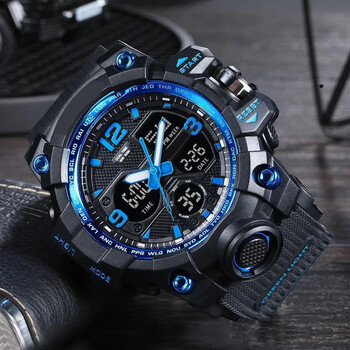 黎恬青少年电子手表男学生党初高中潮流多功能户外运动表防水闹钟夜光