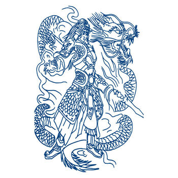 防水仿真男女社会花臂纹身贴逼真不反光 全臂赵云003号(小号手背1个)