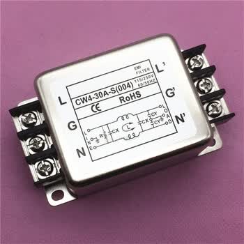 欧华远 单极单相220V电源滤波器CW4--3A6A20A10A30A-S(004端子台 CW4-10A-S(004)