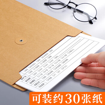 泰档空白文件袋竖版深色牛卡纸337g加厚A4纸质档案袋资料袋投标资料合同收纳纸袋【10个】JDS337