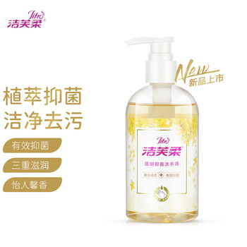 洁芙柔抑菌洗手液300mL 草本精粹连翘水洗洗手液 泡沫丰富护手儿童学生
