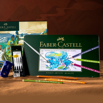 辉柏嘉（Faber-castell）彩铅60色水溶彩铅彩色铅笔画笔套装绘画工具辉映百年礼盒山海经IP款美术写生