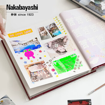 Nakabayashi仲林NCL卡通相册DIY覆膜粘贴式40页纪念册YB-73782 【新款】小狗朋友