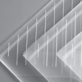 天章 （TANGO）透明文件袋A4按扣袋斜纹50个/包白色文件袋档案袋资料财务收纳袋办室公用品