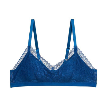爱慕aimer女士内衣无托无钢圈聚拢蕾丝性感隐孔文胸 烛影am177012蓝色