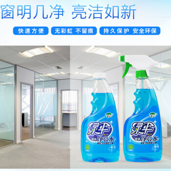 绿伞 玻璃清洁剂500g*2瓶  玻璃水 不留水痕去污防尘 LS-BL-500-2 5套起订