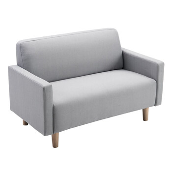 二三人布艺沙发单身公寓租房店铺卧室沙发椅下单咨询浅灰色小双人11米
