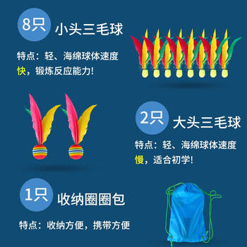 紫湖板羽球拍加厚毽球拍三毛球拍木板羽毛球羽拍子套装带12球收纳袋 紫湖板羽球拍加厚毽球拍三毛球拍木板羽毛球羽拍子套装带12球收纳袋
