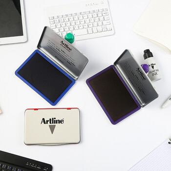 旗牌（Shachihata）Artline 办公财务会计速干快干水性印泥橡胶章通用印台 56*90mm 中号 黑色 EHJ-2