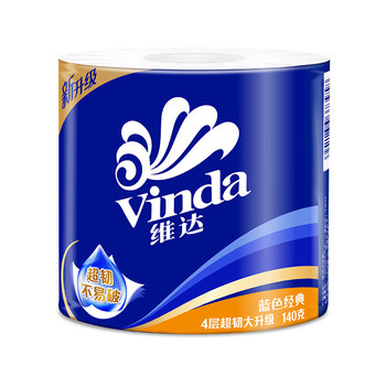 维达（Vinda）卷纸蓝色经典27卷140g卫生纸巾卷筒纸厕所纸家用整箱装 140g*27卷