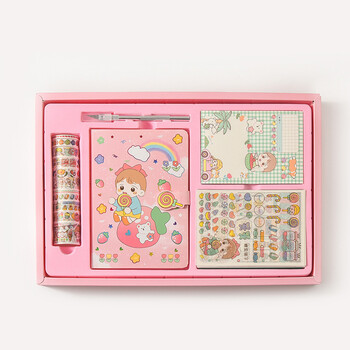 demanke网红栗子君手帐本礼盒套装可爱少女心简约ins风手账本文具