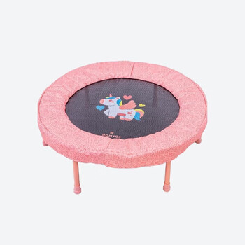 迪卡侬蹦蹦床跳跳床儿童体适能有氧室内运动家庭健身器材粉色-4482045
