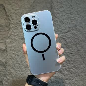 适用apple苹果14磨砂小不锈钢手机壳iphone13promax铝合金边框磁吸12