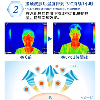 花王（KAO）冷感降温湿纸巾5片*1包 加长冰凉感毛巾户外运动便携冰爽清凉湿巾