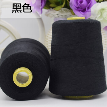 402缝纫线大卷8000码宝塔缝纫机专用线平车针线黑线白线细线线团黑色