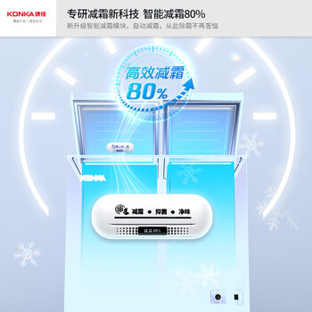 康佳（KONKA）201升一级能效单温双温商用家用冰柜冷冻冷藏卧式冷柜冰箱BG20AS自营家电