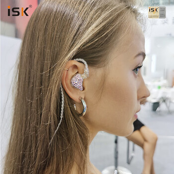 iSKES80专业入耳式监听耳机 手机电脑声卡网络直播唱歌录音监听耳塞 高解析华为苹果礼物耳返 银色