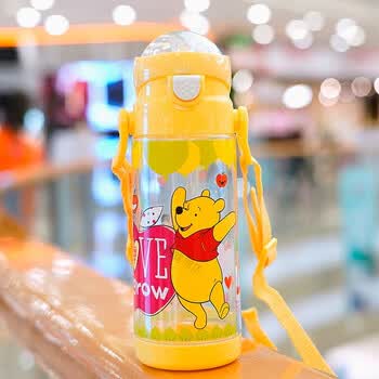 (disney)儿童吸管杯 宝宝水杯便携幼儿园小学生男女孩夏季背带水壶