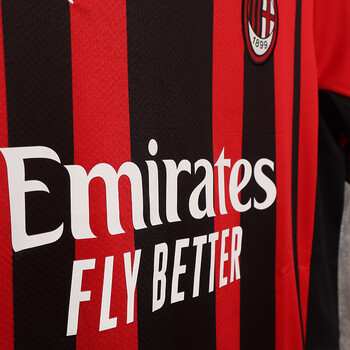 滕讯体育同款ac米兰主场2122赛季新款球衣伊布球迷版成人短袖足球服印