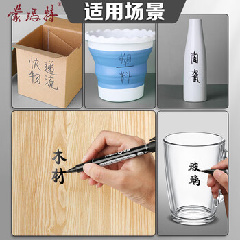 蒙玛特艺蔻系列 双头记号笔十二支装 美术生专用黑色勾线笔防水防油油性速干细头绘画马克笔ATOD-CM1206美术写生