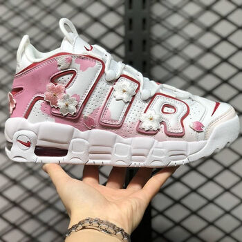air more uptempo 樱花粉 皮蓬大air 经典高街百搭篮球鞋女款鞋 樱花