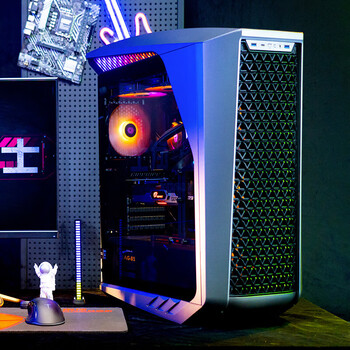 雷神（ThundeRobot）黑武士·Shark水冷游戏台式电脑电竞主机(13代i7-13700K 32G RTX4070Ti 1TSSD 水冷散热)