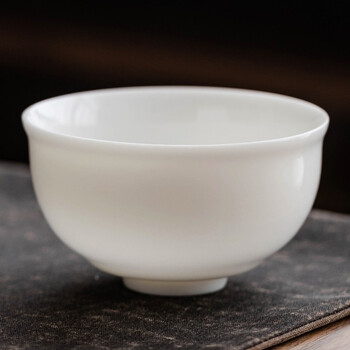 白瓷釉薄胎功夫茶杯 陶瓷品茗杯 手工茶具个人杯小茶杯 知音-束口杯