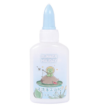 晨光（M&G）呱呱夏令营系列40g可水洗学生手工DIY白胶高粘性白乳胶水颜色随机ABJ97247 3个